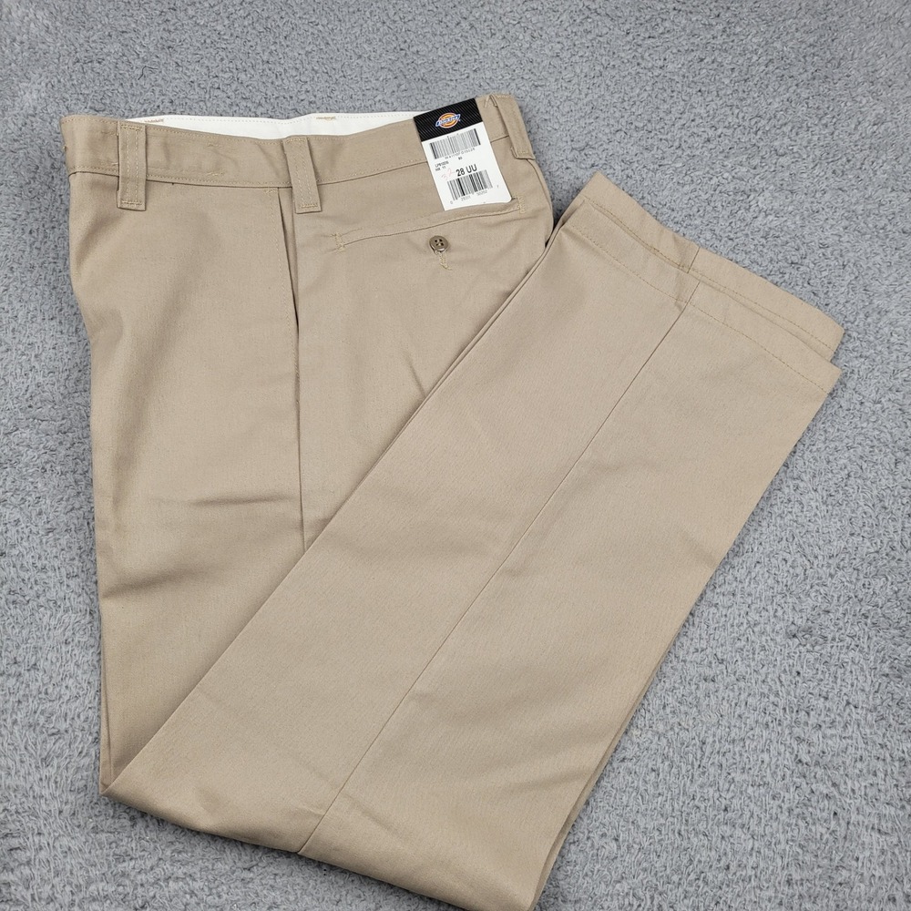 Dickies Mens LP812DS  28x32 Beige Industrial‎ Work Pants Chinos Trousers 28UU